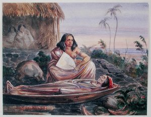 Eine Beerdigung in Tahiti, ca. 1841-48 von Maximilien Radiguet