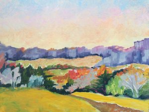 Farbenfrohe Herbstlandschaft von Maxine Shore
