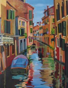 Reflexionen im Kanal von Venedig