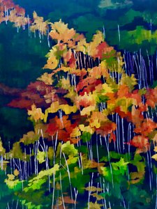 Lebendiger Herbstwald