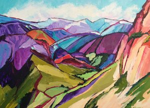 Lebendige Berglandschaft von Maxine Shore
