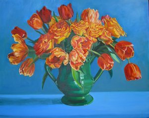 Lebendiger Tulpenstrauß von Maxine Shore