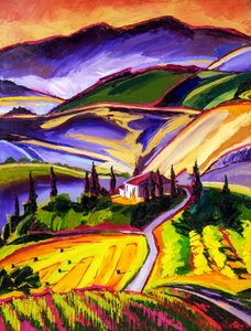 Lebendige toskanische Landschaft