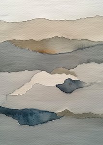 Gelassene Bergschichten von May Hilma