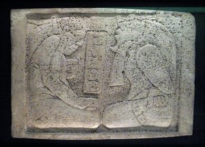 Sturz mit zwei Gefangenen, Yaxchilan-Gebiet, Spätklassische Periode, 600-900 n. Chr. von Mayan
