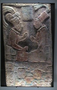 Zwei sitzende Männer, El Chicozapote, Usumacinta, Spätklassische Periode, 600-900 n. Chr. von Mayan