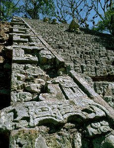 Ansicht der Hieroglyphentreppe, 743 n. Chr. von Mayan