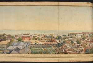 Abschnitt eines Panoramas von Delhi