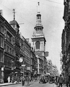 Der Turm der Bow Church, London, 1926-1927