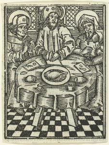 Das Mahl in Emmaus von Meester van de Delbecq Schreiber Passie (attributed to)