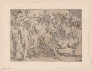 Venus mit Amor und Jupiter mit Ganymed von Meester van de Dobbelsteen