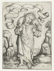 Christus als der gute Hirte von Meester van het Amsterdamse Kabinet