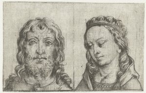 Die Köpfe von Christus und Maria