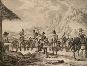 Das Waschen von Diamanten, Curralinho, 1823-1831 von Meier