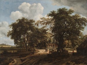 Ein Cottage im Wald von Meindert Hobbema