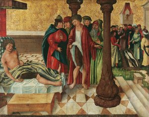 Wunderbare Beinheilung durch die Hll. Cosmas und Damian von Meister der Legendenszenen