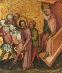 Christus vor Kaiphas von Meister der Passionstäfelchen