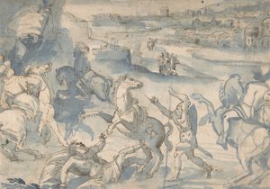 Die Bekehrung des Hl. Paulus, 16. Jahrhundert von Melchior Bocksberger