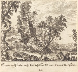 Draun Fluss von Melchior Küsel after Johann Wilhelm Baur