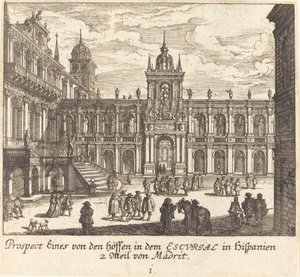 Escorial, Spanien von Melchior Küsel after Johann Wilhelm Baur