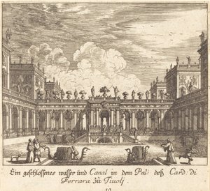 Palast und Kanal, Kardinal di Ferrara, Tivoli