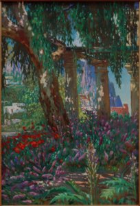 Landschaft auf Capri: Blick auf eine Säulenreihe von Melchior Lechter