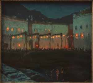 Nächtliches Volksfest am Gardasee von Melchior Lechter