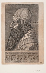 Aristoteles, Halbporträt, Profil nach links von Melchior Lorck