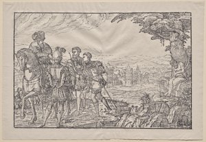 Der tote Vater und seine drei Söhne von Melchior Lorck