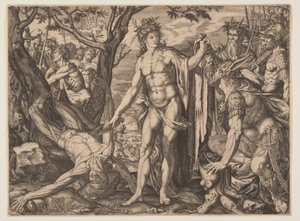 Apollo und Marsyas / Urteil des Midas