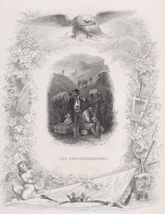 Die Schmuggler, aus Die Lieder von Béranger, 1829 von Melchior Peronard