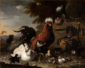 Der Friede im Hühnerhof von Melchior de Hondecoeter