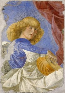 Musizierender Engel. Um 1480