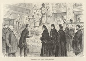 Der Besuch der Königin bei der Tudor-Ausstellung von Melton Prior