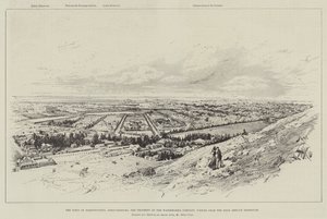 Die Stadt Doornfontein, Johannesburg, das Eigentum der Wasserwerksgesellschaft, vom Hochreservoir aus gesehen von Melton Prior