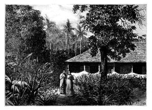 Niederländisches Haus in Ternate, Indonesien, 19. Jahrhundert
