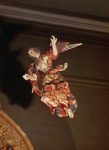 Ein Engel über dem Altarbild der Kapelle von St. Joseph