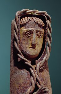 Kerzenhalter mit einer Figur von Jesus (Metall) von Mexican School
