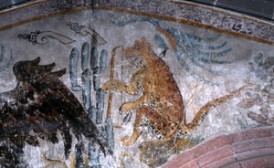 Detail eines Wandgemäldes