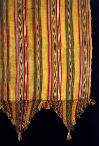 Detail eines Rebozo, späte 19. Jahrhundert von Mexican School
