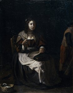 Eine Frau beim Nähen