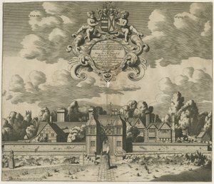 Sandon Hall: Gravur, 1653-1686