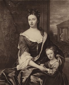 Königin Anne und ihr Sohn William Duke of Gloucester von Michael Dahl