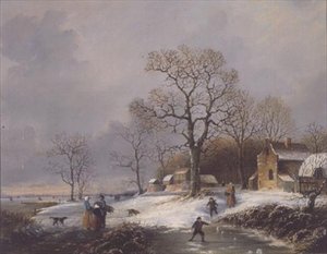 Niederländische Winterszene