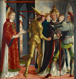 Papst Sixtus II. nimmt Abschied vom hl. Laurentius von Michael Pacher