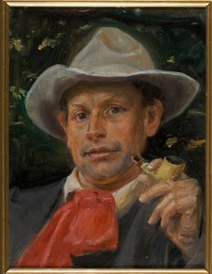 Porträt des dänischen Schriftstellers Martin Andersen Nexø (1869-1954)