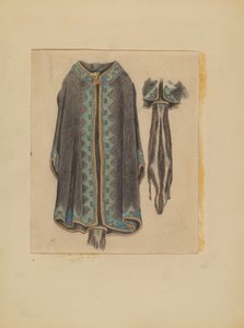 Schwarzer Baumwollmantel von Michael Trekur