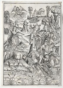 Der Schatzbehalter: Moses von der Tochter des Pharao gefunden (recto)