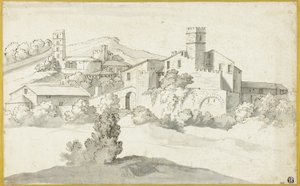 Landschaft mit einer alten Burg