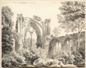 Inneres des Ostendes der Nettley Abtei, 1794